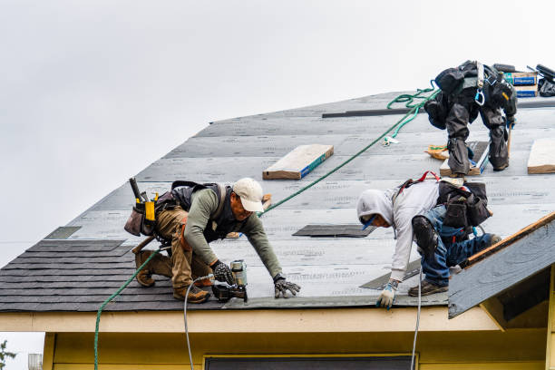 Professional Gutter Installation technician working in Clinton, PA